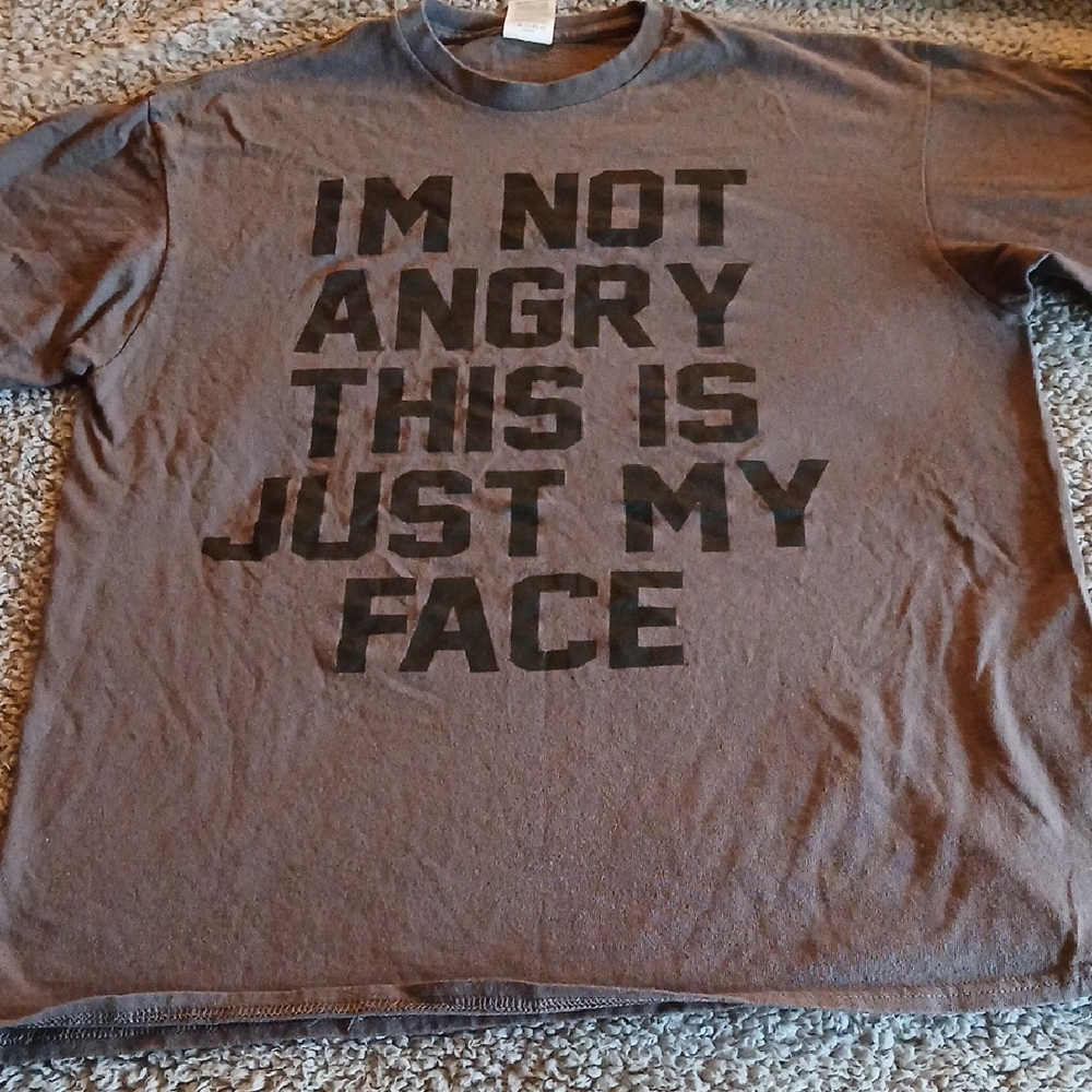 Gray Graphic T-Shirt with Bold Text